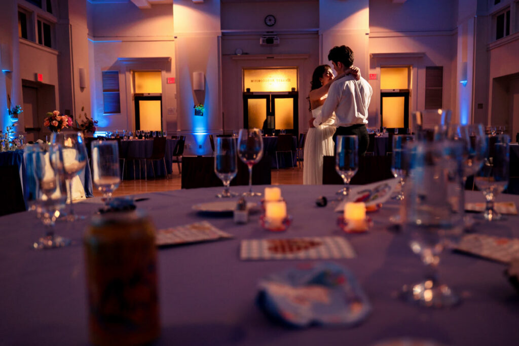 Last dance for bride and groom at the National Cathedral School in Washington DC